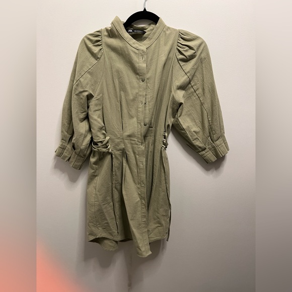 Zara Sage Dress Small - Picture 2 of 2